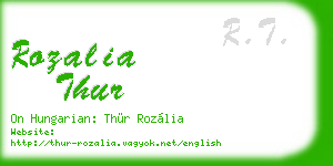 rozalia thur business card